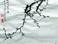 中国画技法第七集写意白梅花的双勾画法