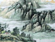 中国画技法第十六集写意小青绿山水的画法上篇