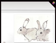 两只可爱兔子水彩画手绘教学