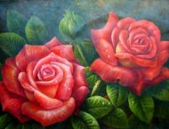 油画教学窗台下的玫瑰花画法详解