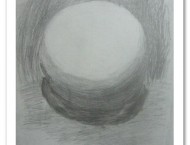 素描排线画圆球体的方式