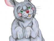 两只可爱兔子水彩画教学