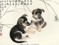 国画教程之中华田园犬的画法