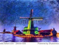 水彩画手绘荷兰风车教程