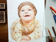 彩铅手绘画宝宝肖像