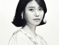 韩国明星素描画图片
