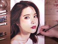 彩铅手绘韩国女明星Solar