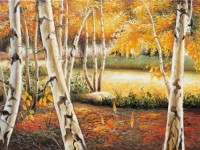 油画创作教程之白桦树的画法