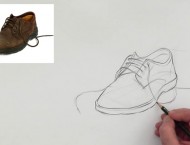素描男士皮鞋手绘视频教程